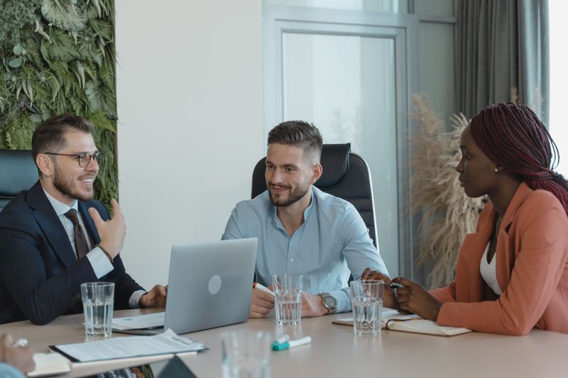 Business partners in a meeting discussing opportunities